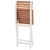 vidaXL Ensemble de bistro 3 pcs Bois d'acacia Marron fonc&eacute; et blanc