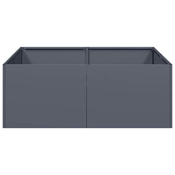 vidaXL Jardini&egrave;re anthracite 80x80x30 cm acier