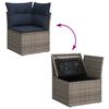 vidaXL Salon de jardin avec coussins 7 pcs gris résine tressée acacia
