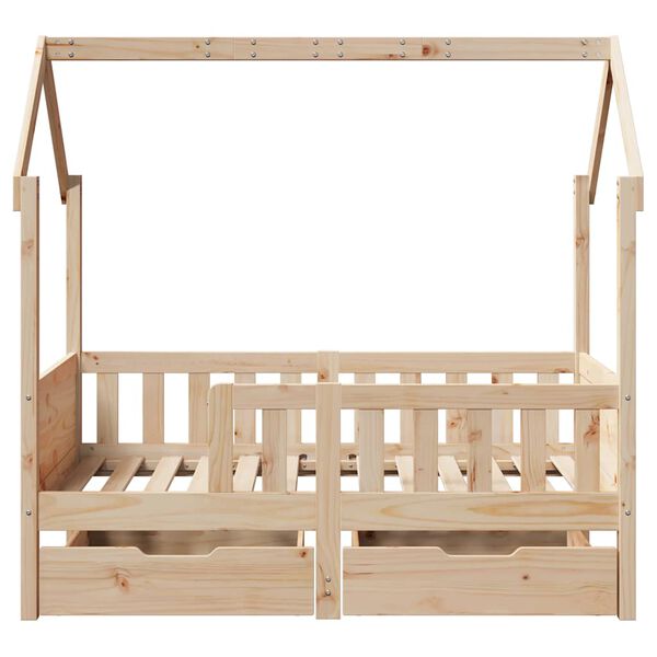 vidaXL Cadre de lit enfant avec tiroirs sans matelas 80x170 cm bois