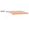 vidaXL Auvent r&eacute;tractable &eacute;lectrique Jaune, Orange et Blanc 2,5 x 2 m
