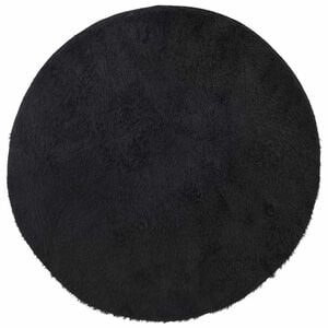 vidaXL Tapis shaggy &agrave; poils longs NAVARRA noir 240x240 cm polyester