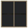 vidaXL Table de jardin Beige 109x107x74 cm Résine tressée et verre