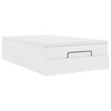 vidaXL Cadre de lit ottoman avec matelas blanc 120x190 cm similicuir