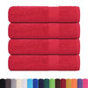 vidaXL Serviettes de bain FROGN 4 pcs rouge 100x150 cm 360 g/m&sup2;