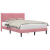 vidaXL Cadre de lit avec t&ecirc;te de lit Rose 120 x 200 cm Velours