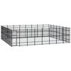 vidaXL Chenil d'ext&eacute;rieur pour chiens Acier 51,61 m&sup2;