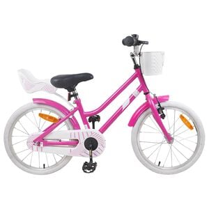 vidaXL V&eacute;lo pour Enfants 18 Pouces pour les 5-7 ans Rose fonc&eacute;
