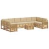 vidaXL Ensemble de canap&eacute;s d'ext&eacute;rieur 11 pc Blanc et Beige Polyester