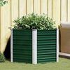 vidaXL Lit surélevé de jardin Acier galvanisé 129x129x77 cm Vert