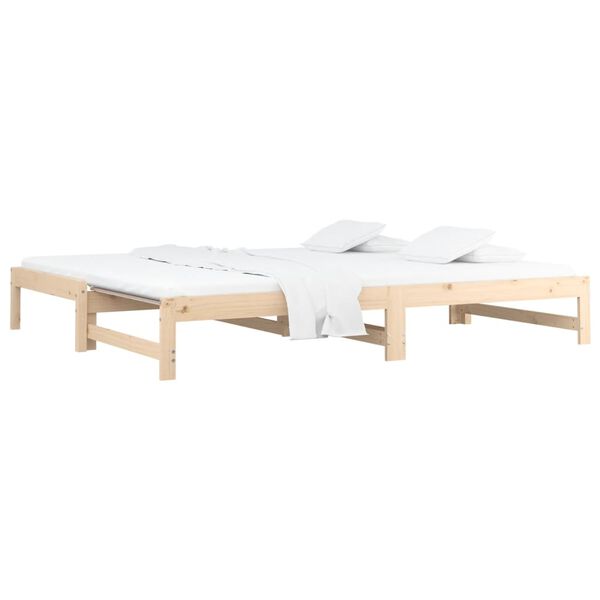 vidaXL Lit coulissant sans matelas 2x(90x190) cm Bois de pin massif