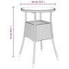 vidaXL Ensemble &agrave; manger de jardin et coussins 5 pcs gris rotin verre