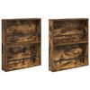 vidaXL &Eacute;tag&egrave;re &agrave; magazines 2 pc Ch&ecirc;ne fum&eacute; 60 x 12 x 70 cm