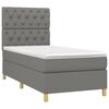 vidaXL Sommier &agrave; lattes de lit avec matelas Gris fonc&eacute; 80x200 cm Tissu