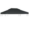 vidaXL Toile de belv&eacute;d&egrave;re 2 niveaux 310 g/m&sup2; 4x3 m Anthracite