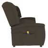 vidaXL Fauteuil de massage inclinable &agrave; 3 places marron tissu