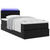 VidaXL Cadre de lit ottoman avec matelas noir 90x200 cm similicuir
