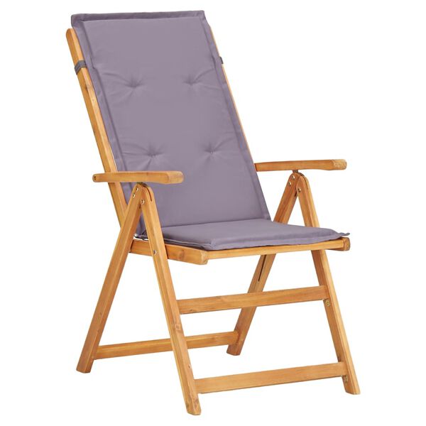 vidaXL Chaises inclinables de jardin lot de 2 Bois solide d'acacia