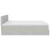 VidaXL Cadre de lit ottoman avec matelas gris clair 200x200 cm velours