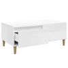 vidaXL Table basse Blanc brillant 90x50x36,5 cm Bois d'ing&eacute;nierie