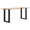 vidaXL Pieds de table à manger en U 2 pièces Noir 50 x (72-73) cm Acier