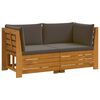 vidaXL 2 pc Ensemble de canap&eacute;s d'ext&eacute;rieur Bois d'Acacia Massif
