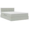 vidaXL Lit de Rangement avec matelas Gris clair 140 x 190 cm Velours