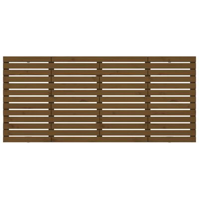 vidaXL Tête de lit murale Marron miel 156x3x91,5 cm Bois massif de pin