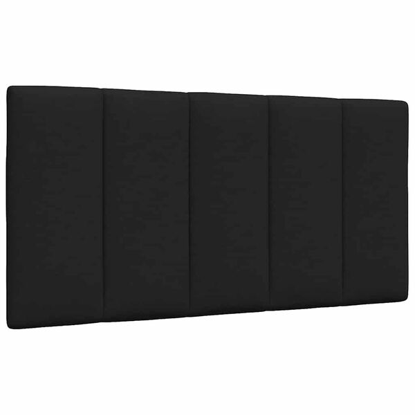 vidaXL Coussin de t&ecirc;te de lit Hanko noir 100 cm tissu