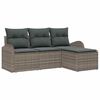 vidaXL Ensemble de Canap&eacute;s avec coussin 4 pcs Gris polyrotin