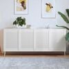 vidaXL Portes d'armoire &agrave; persiennes 4 pcs blanc 69x49,4 cm pin massif