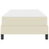 vidaXL Cadre de lit avec matelas Cr&egrave;me 90 x 200 cm tissu