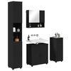 vidaXL Ensemble de mobilier de salle de bain avec tiroir 4 pcs Noir