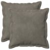 vidaXL Housse de coussin 2 pcs HOUTEN Gris clair 45 x 45 cm Velours