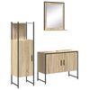 vidaXL Ensemble de mobilier de salle de bain avec &eacute;tag&egrave;re 3 pcs Marron
