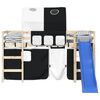 vidaXL Rideaux pour lit mezzanine avec tunnel blanc et noir polyester