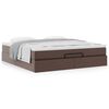 VidaXL Cadre de lit ottoman avec matelas marron 160x200 cm similicuir