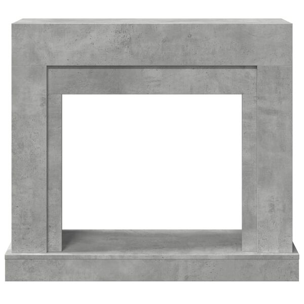 VidaXL Cadre de chemin&eacute;e gris b&eacute;ton 100x30x87,5 cm bois d'ing&eacute;nierie