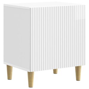 vidaXL Cabinet de chevet Blanc brillant 43 x 34,5 x 50 cm