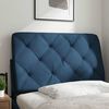 vidaXL Coussin de t&ecirc;te de lit bleu 80 cm tissu