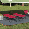 vidaXL Lit de camping pliant 2 pcs Rouge 206 x 76 x 74 cm