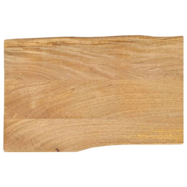 vidaXL Dessus de table 60x40x2,5 cm bord vivant bois massif manguier