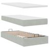vidaXL Cadre de lit ottoman avec matelas gris clair 80x200 cm velours