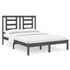 vidaXL Cadre de lit sans matelas gris 120x190 cm bois massif