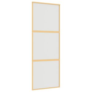 vidaXL Porte coulissante dor&eacute; 76x205 cm verre ESG d&eacute;poli et aluminium