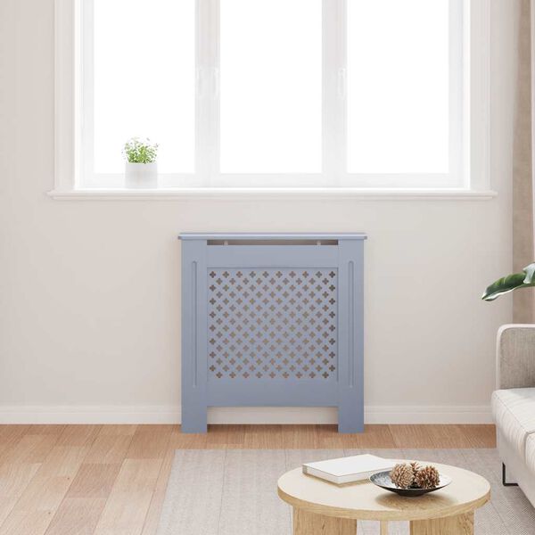 vidaXL Cache-radiateur MDF Gris 78 cm