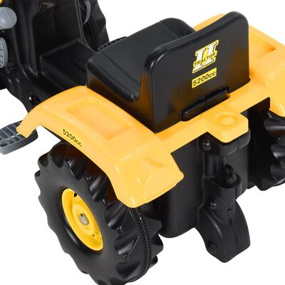 vidaXL Tracteur à pédales avec excavateur pour enfants Jaune et noir