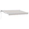 vidaXL Auvent r&eacute;tractable &eacute;lectrique Gris clair et blanc 3,5 x 2,5 m