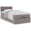 vidaXL Cadre de lit ottoman avec matelas taupe 80x200 cm tissu