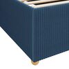 vidaXL Cadre de lit avec matelas Bleu 160 x 200 cm tissu